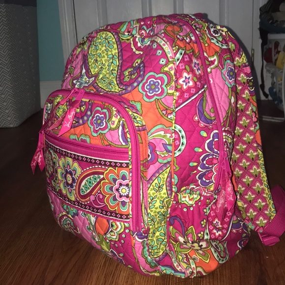 vera bradley pink swirls backpack